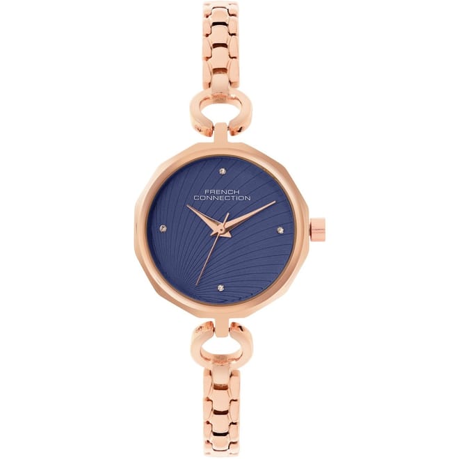Womens Connection Soleil Blue Round Dial Analogue Watch