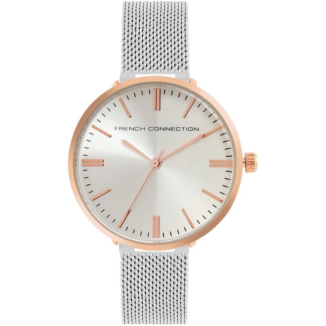 Womens Connection Stainless Steel Analog Silver Dial Watch