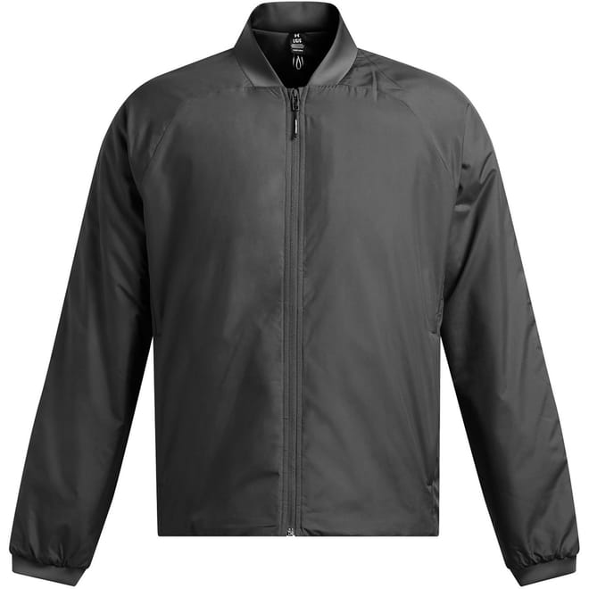 Solid Patterned Full Zipper Ribbed Cuff Bomber Jacket