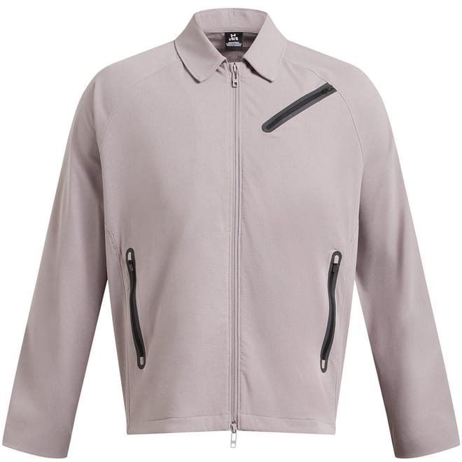 Solid Patterned Zipped Pocket Bomber Jacket