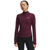 Motion Zip Neck Long Sleeve Thumb Hole Top