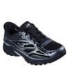 Womens Metallic Overlay Mesh Lace Up Slip  Slip On Trainers