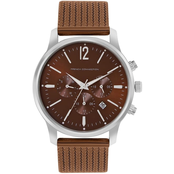 Connection Duke Brown Round Analog Watch For Men