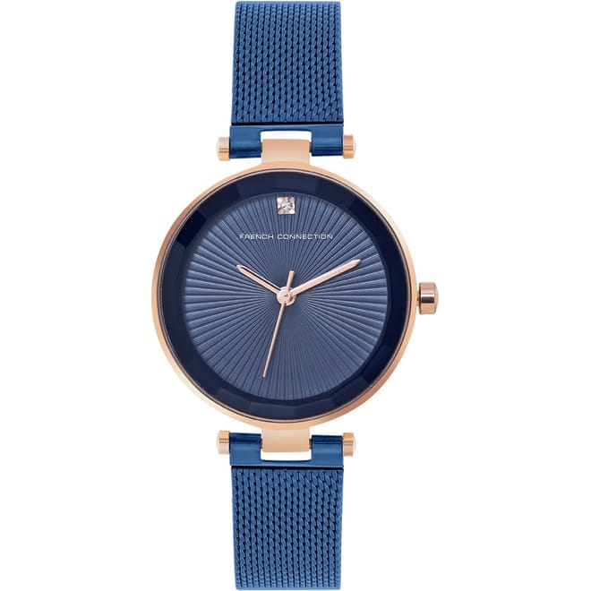 Womens Connection Haven Blue Round Analog Watch For