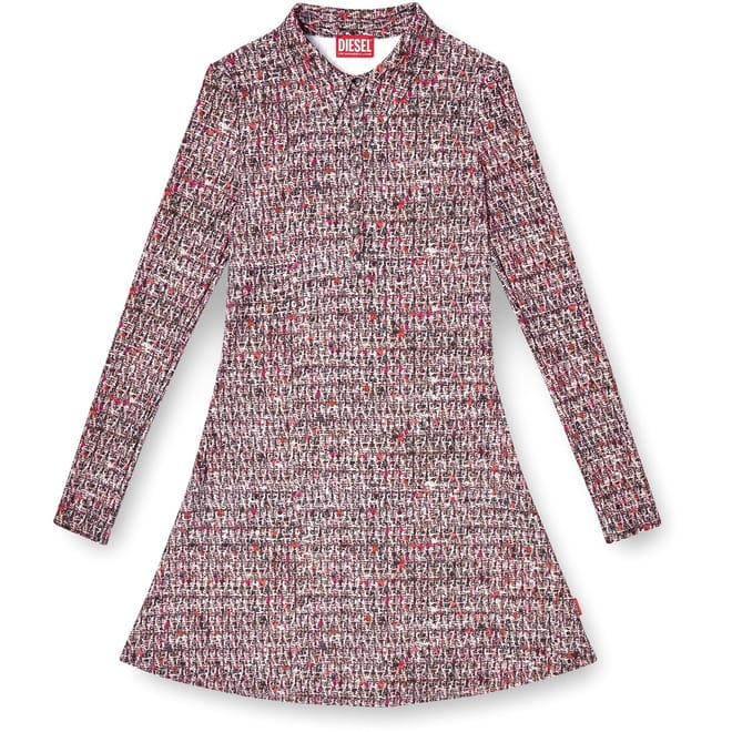 Polyna Collared Neck Long Sleeve Mini Dress