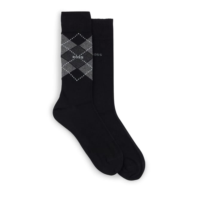 2 Pack Argyle Crew Long Socks