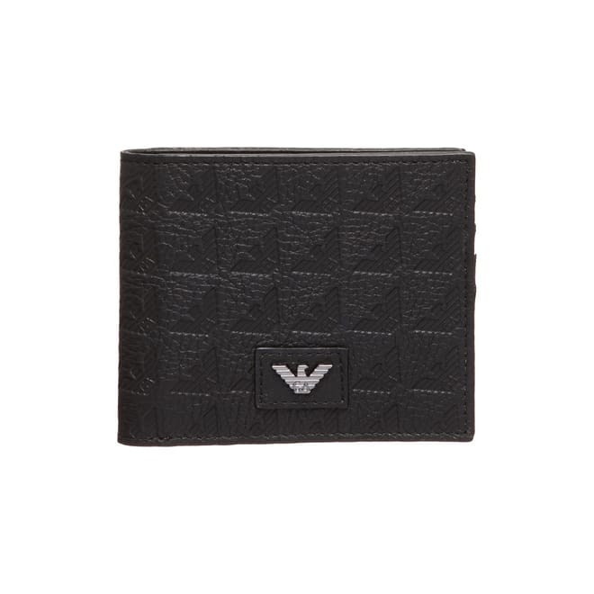 Embossed Bifold Wallet with Silver Tone Hardware