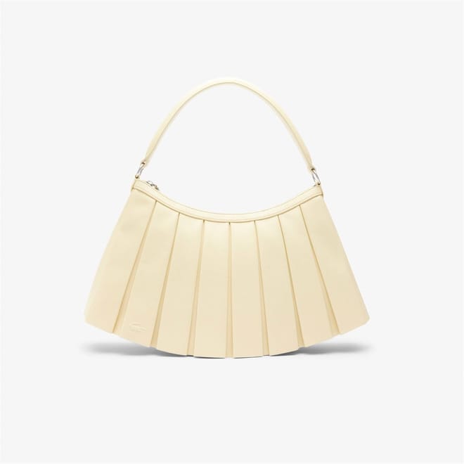 Lenglen Crescent Shape Hobo Bag with Silver Hardware