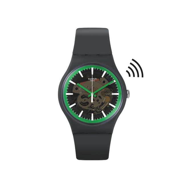 Pay! Skeleton Rubber Single Wrap Analogue Watch