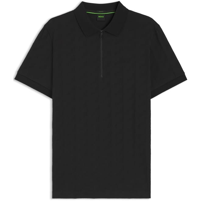 Zip Neck Short Sleeve Regular Fit Shirt