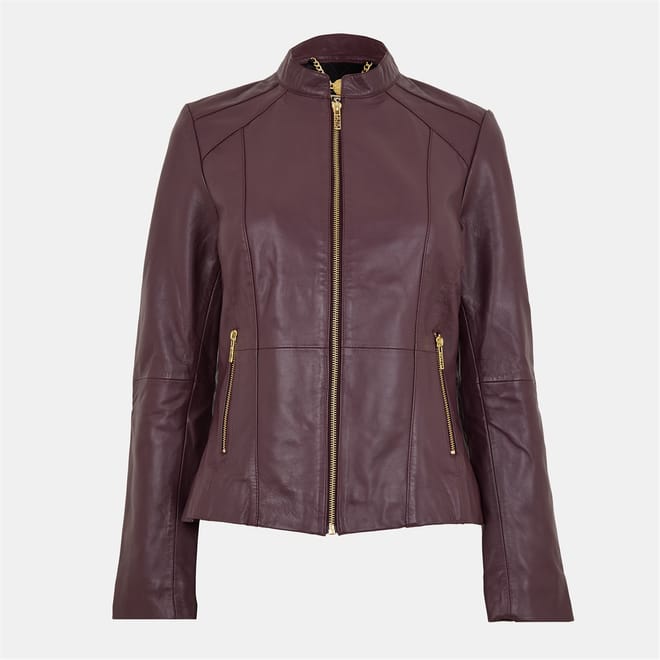 Neru Collar Leather Jacket