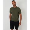 Crew Neck Ribbed Collar Short Sleeve T-Shirt