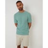 Crew Neck Ribbed Collar Short Sleeve T-Shirt