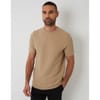 Crew Neck Ribbed Collar Short Sleeve T-Shirt