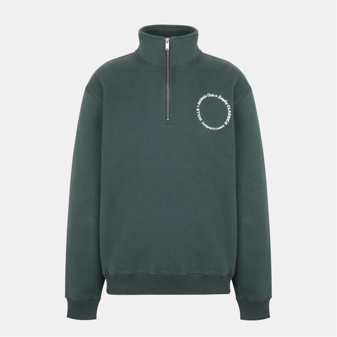 Athletic Zip Neck Long Sleeve Top