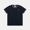 Crew Neck Ribbed Collar Short Sleeve T-Shirt