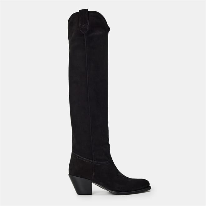 Polo Knee High Block Heel Boots