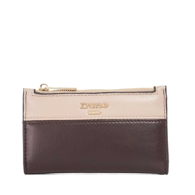 Rectangle Shape Color Block Zip Around Wallet