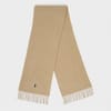 Polo Wool Oblong Scarf with Embroidery