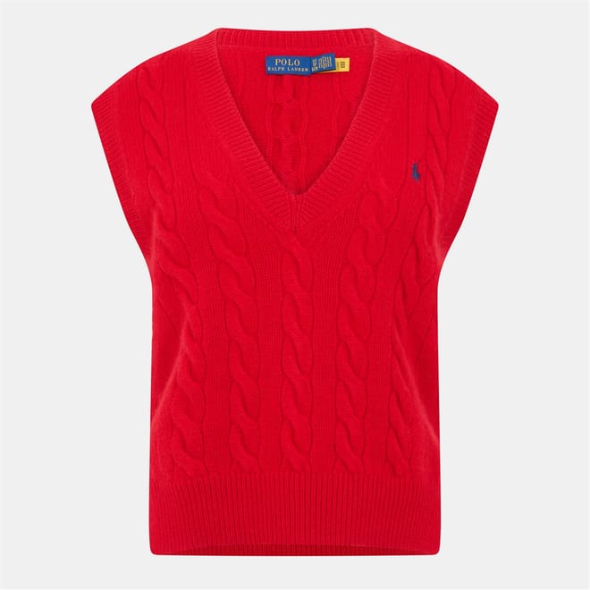 V-Neck Sleeveless Polo Pullover