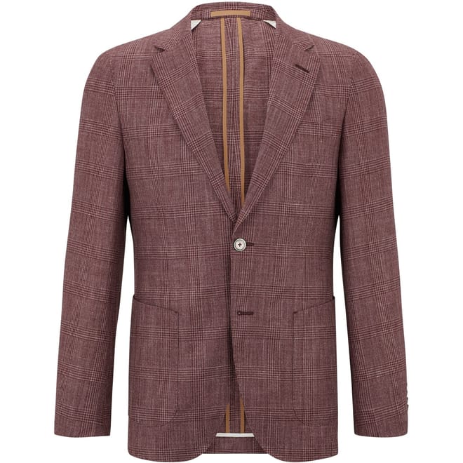 Heston Plaid Patterned Lapel Collared Blazer