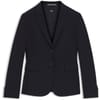 Solid Patterned Lapel Collared Blazer