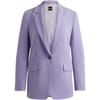 Solid Patterned Lapel Collared Suit Jacket