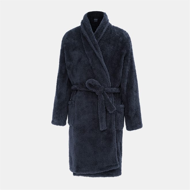 Mens Fleece Plain Robe