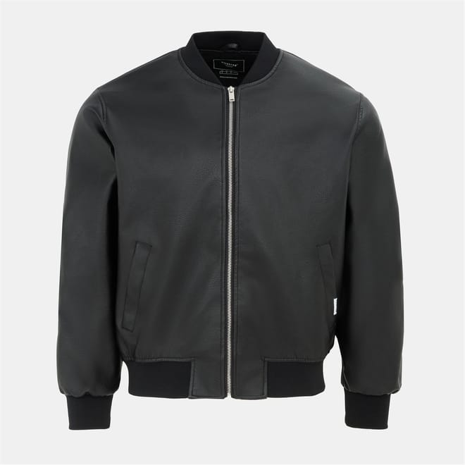 Mens Pu Bomber