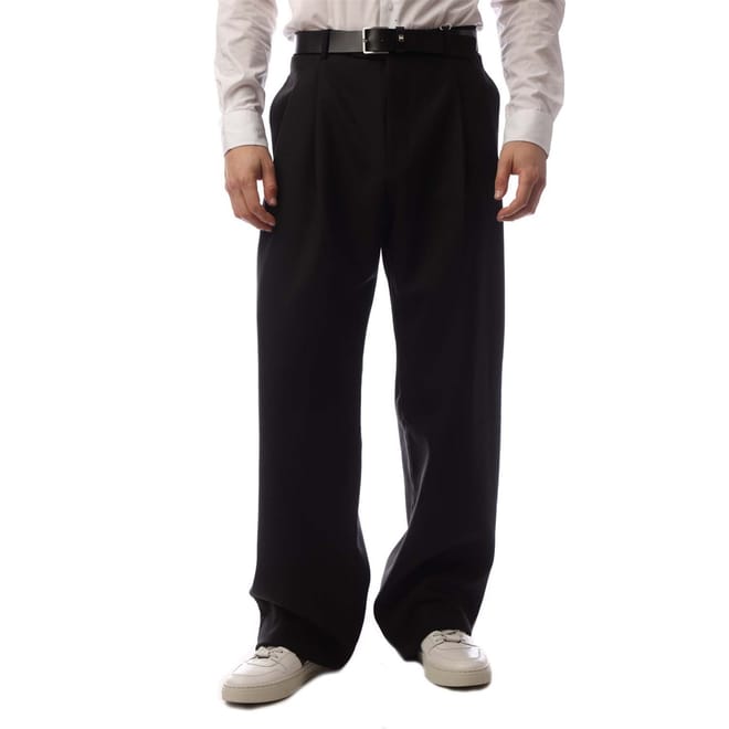 Karliea Solid Patterned Wide Leg Trousers