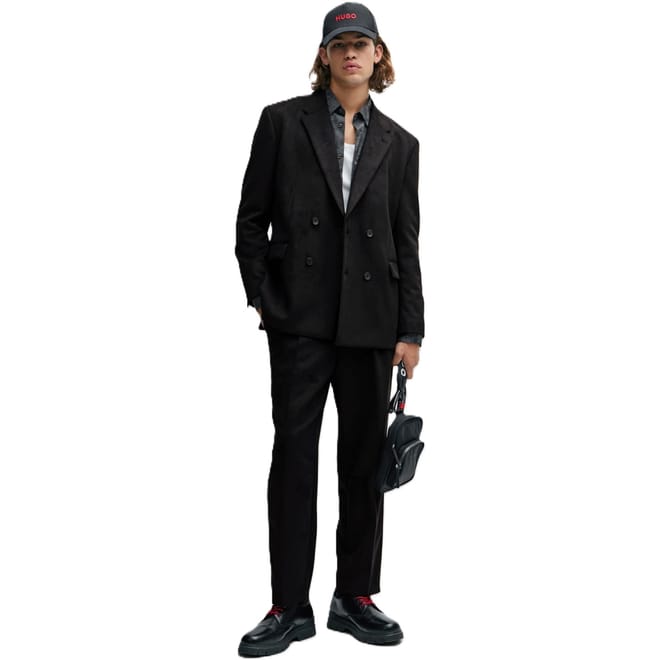 Solid Patterned Regular Fit Full Suit