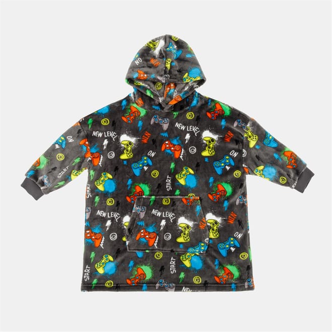 Snuggle Hoodie Game Pattern Junior Boys
