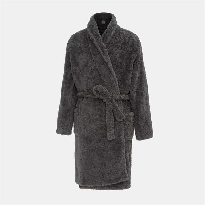 Mens Fleece Plain Robe