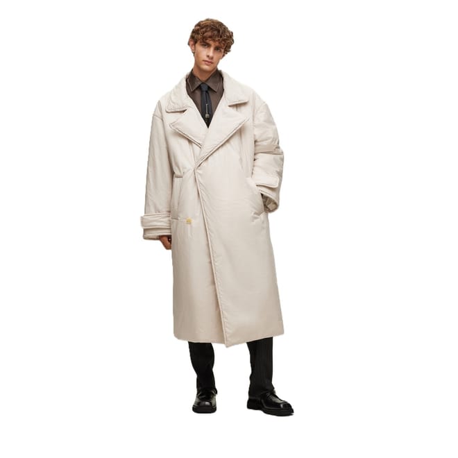 Icebreaker Solid Patterned Full Zipper Lapel Collared Coat