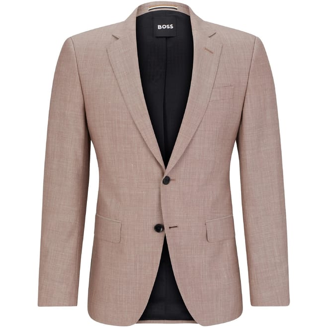 Solid Patterned Notch Collared Blazer