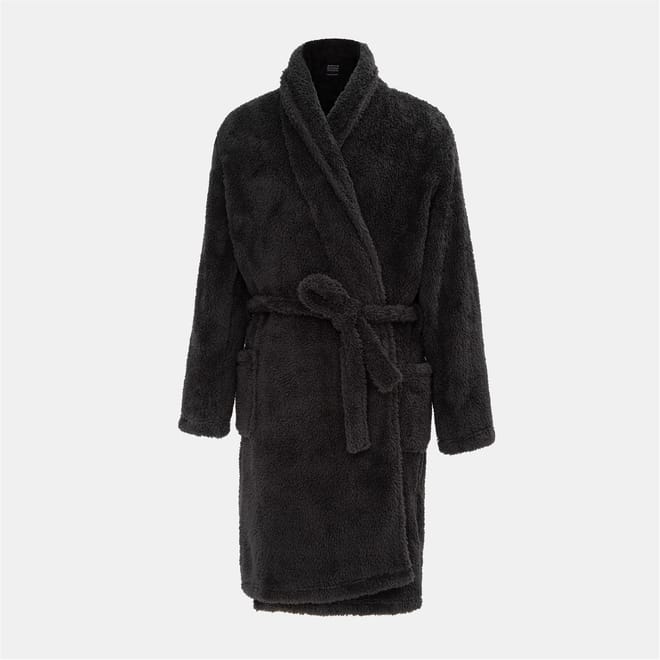 Mens Fleece Plain Robe