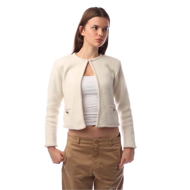 Ficily Solid Patterned Jacket