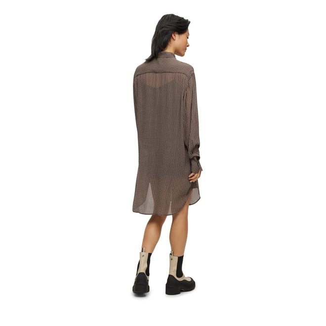 Bareid Long Sleeve Knee Length Shirt Dress