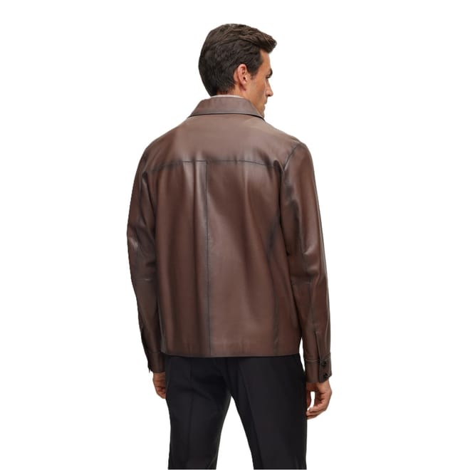 Solid Patterned Shirt Collar Flap Pocket Shirt Jacket