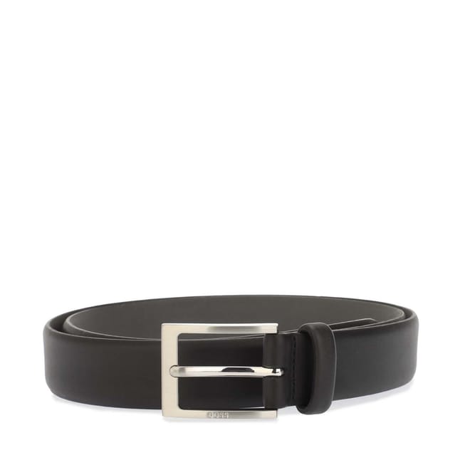 Leather Pin Buckle Belt with Logo