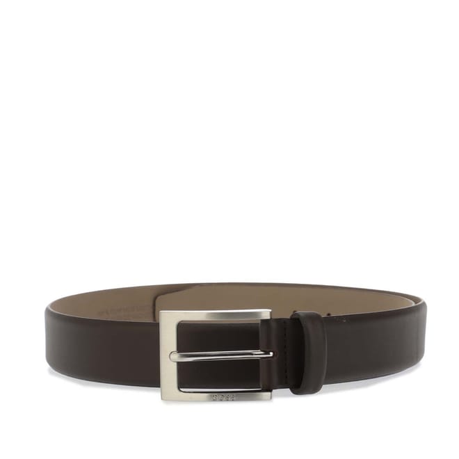 Leather Pin Buckle Belt with Logo