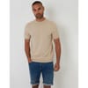 Rib Crew Neck Short Sleeve Regular Fit T-Shirt