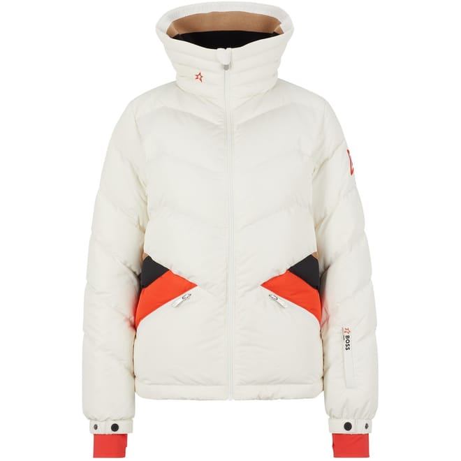 Apres Solid Patterned Zipped Pocket Ski Jacket
