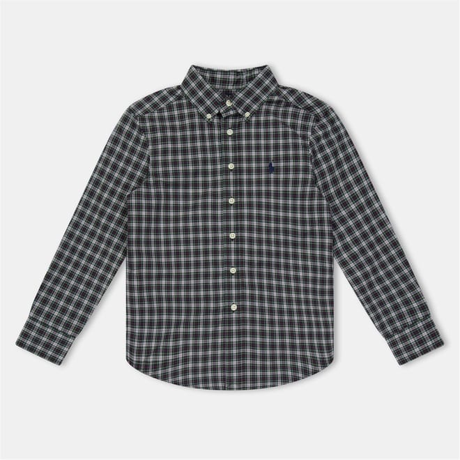 Check Long Sleeve Button Down Collar Shirt