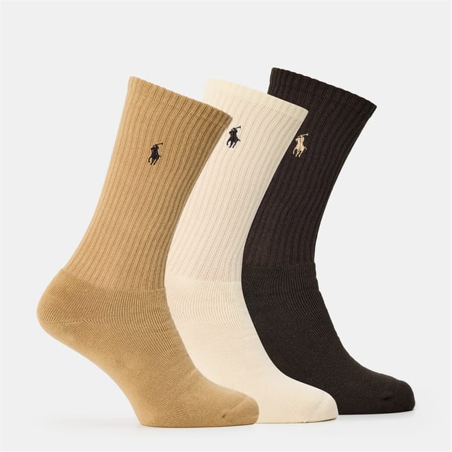3 Pack Tonal Crew Long Socks