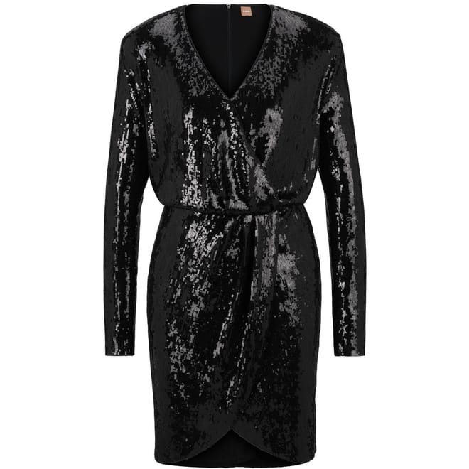 Sequin Wrap Dress