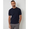Crew Neck Ribbed Collar Short Sleeve T-Shirt