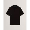 Jacquard Collared Neck Short Sleeve Polo Shirt