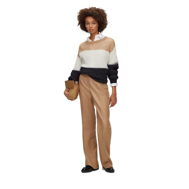 Crew Neck Long Sleeve Relaxed Fit Sweater