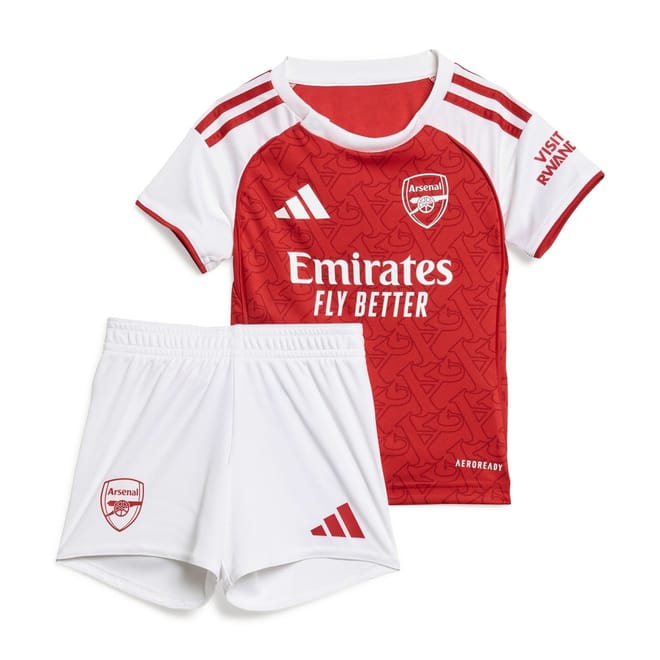 Arsenal Home Shirt  And  Shorts 2025 2026 Babies